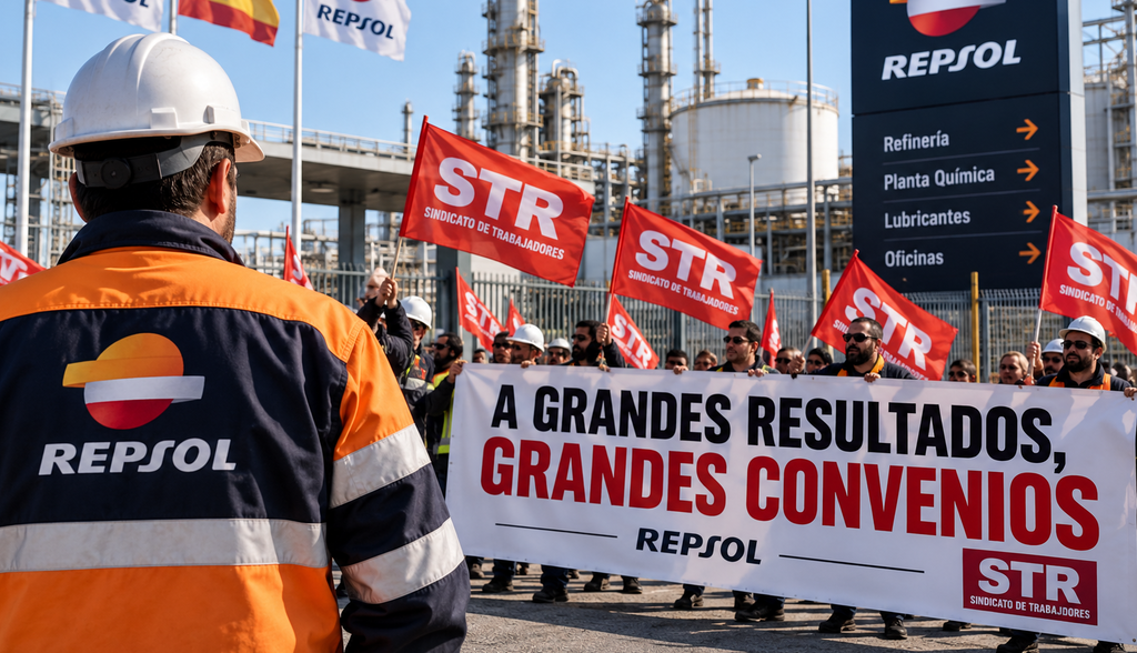 El sindicato STR anuncia una huelga en Repsol los días 3 y 4 de noviembre