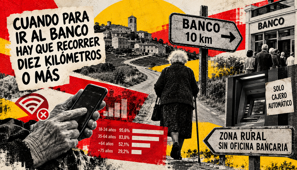 Cuando para ir al banco hay que recorrer diez kilómetros o más