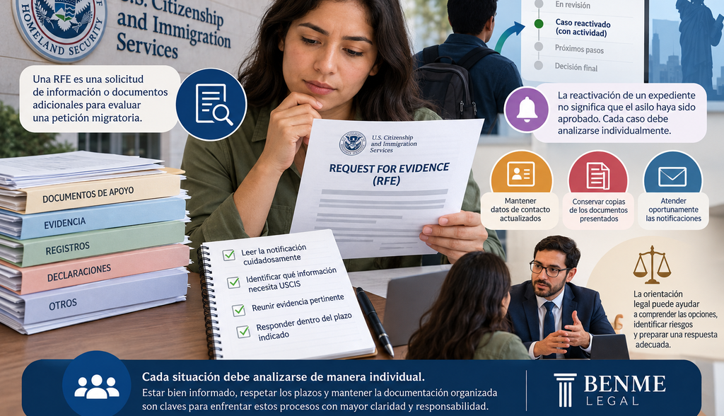 Solicitudes de evidencia y casos de asilo afirmativo: cada situación debe analizarse individualmente