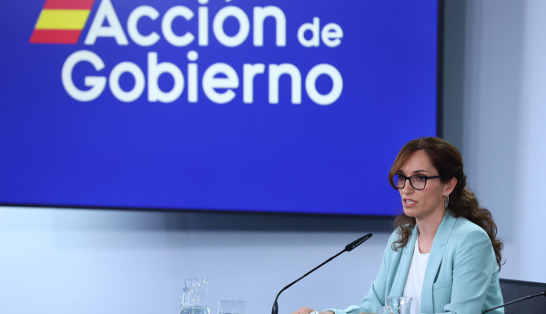 La ministra de Sanidad, Mónica García, durante la rueda de prensa tras el Consejo de Ministros. | Pool Moncloa / Fernando Calvo. La Moncloa, Madrid - 12.5.2026