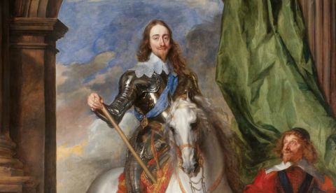 Retrato de Carlos I a caballo, por Anton van Dyck . Royal Collection