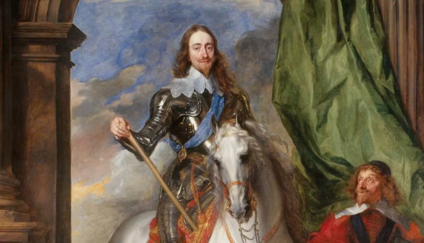 Retrato de Carlos I a caballo, por Anton van Dyck . Royal Collection
