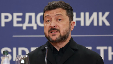 El presidente ucraniano, Volodymyr Zelensky, fue elegido en 2019 con una plataforma anticorrupción. EPA/Andrej Cukic