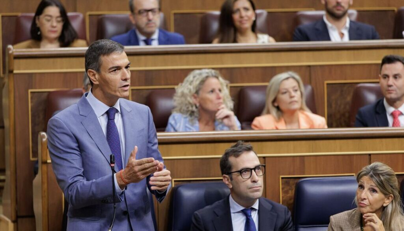 El presidente del Gobierno, Pedro Sánchez, durante una de sus intervenciones en la sesión de control al Gobierno | Pool Congreso. Congreso de los Diputados, Madrid - 16.9.2026