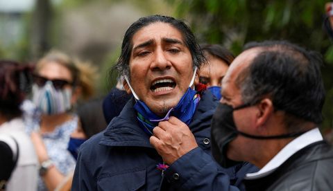 El Consejo Político de Pachakutik, que se reunió hoy en Quito, decidió también convocar a los ecuatorianos a un proceso de "lucha y resistencia" contra el supuesto fraude electoral que sospechan se cometió contra su candidato, Yaku Pérez (imagen).