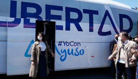Isabel Díaz Ayuso durante un acto de campaña. Populares