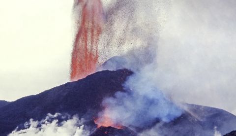 Erupción del volcán Teneguía (La Palma) en 1971. José María Fúster