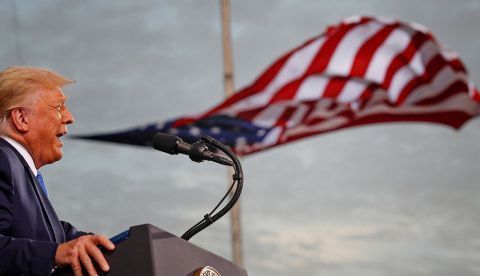 El expresidente de los EE-UU., Donald Trump, durante un mitin este pasado mes de septiembre de 2020.