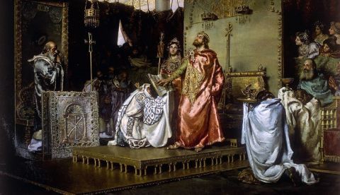 "Conversión de Recaredo" de Muñoz Degrain (1888). / Wikipedia