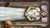 A reconstruction of the Harpole burial. MOLA / Hugh Gatt