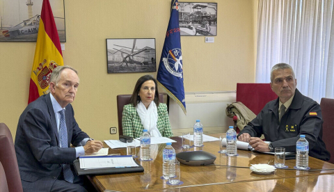 La ministra de Defensa, Margarita Robles, participa por videoconferencia en la 34ª reunión del Grupo de Contacto para la Defensa de Ucrania. / © lamoncloa.gob.es. Ministerio de la Presidencia.