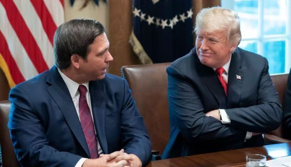 Ron DeSantis and Donald Trump are vying for the Republican nomination for president. Abaca Press / Alamy Stock Photo 
