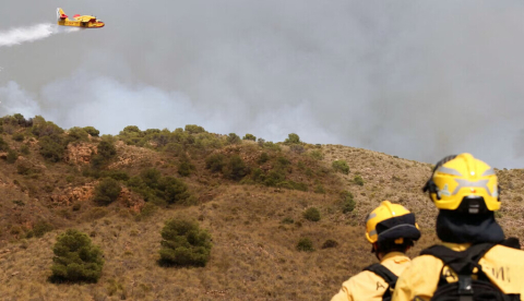 Medios de extinción frente al incendio en Los Gallardos, Almería, el 10 de julio de 2026. Arafatmyt/Shutterstock