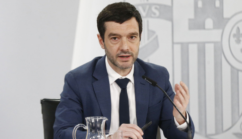 El ministro de Derechos Sociales, Consumo y Agenda 2030, Pablo Bustinduy, en la rueda de prensa tras el Consejo de Ministros. | Pool Moncloa/Javier Amescua. La Moncloa, Madrid - 24.2.2026
