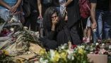  Funérailles, le 22 octobre, à Revivim, d’un habitant du kibboutz Beeri, assassiné le 7 octobre par le Hamas. Aris Messinis/AFP