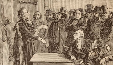 "Les Carbonari à l'Oeuvre", grabado dibujado por Pierre Méjanel y grabado por François Pannemaker. / Wikipedia.