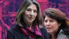 Naomi Klein (left), Naomi Wolf (right). Background protest Mick Tsikas/AP. Andre Dalmau/EPA, fleshmanpix/Flickr