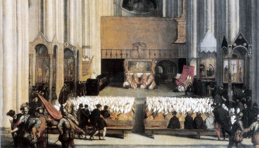 Sesión del Concilio de Trento, cuadro de Tiziano / Wikipedia