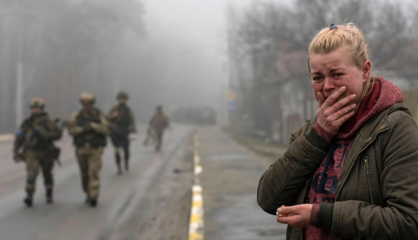 Mariya Ol'hovs'ka’s father was killed by a Russian shell at his home near Kyiv in the early weeks of the war. Rodrigo Abd/Associated Press