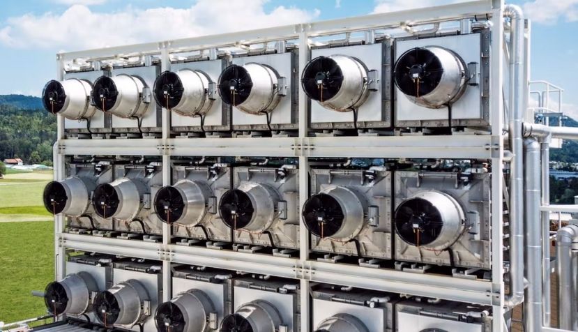 Planta de captura directa de dióxido de carbono de la empresa Climeworks en Hinwil (Suiza). Climeworks