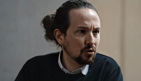El vicepresidente segundo del Gobierno, Pablo Iglesias, durante su entrevista en "Salvados", La Sexta TV.