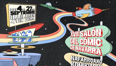 Clara Cábez firma un cartel retrofuturista para el Salón del Cómic de Navarra