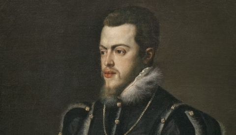 Retrato de Felipe II por Tiziano. Wikimedia Commons