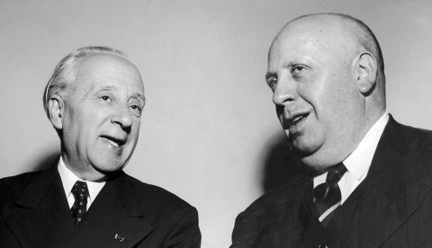 Álvaro de Albornoz (i) junto a Indalecio Prieto.