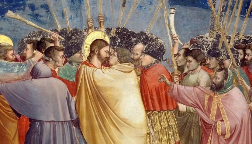 El beso de Judas, de Giotto di Bondone. Wikimedia Commons