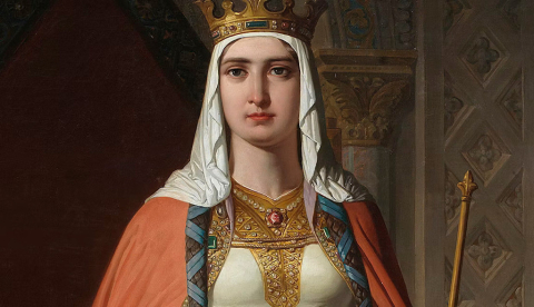Retrato de la reina Urraca I de León pintado por Carlos Múgica y Pérez en el siglo XIX. Museo del Prado
