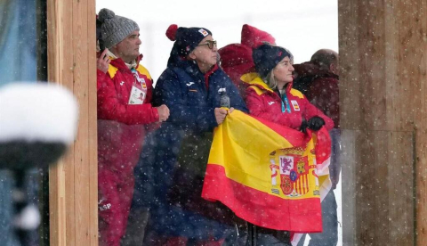 La ministra de Educación, Formación Profesional y Deportes, Milagros Tolón, en los Juegos Olímpicos de Invierno 2026 celebrados en Italia. / © lamoncloa.gob.es. Ministerio de la Presidencia.