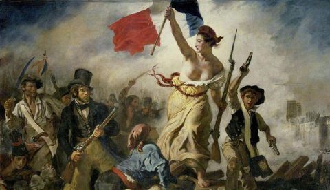 "La libertad guiando al pueblo", de Eugene Delacroix. (Revolucion francesa consecuencias delacroix).