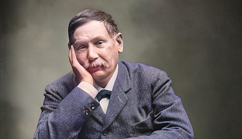 Retrato de Benito Pérez Galdos realizado en el estudio fotográfico de Kaulak. 1904. / Foto coloreada por El Obrero.