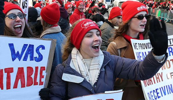 New York nurses went on strike in January 2026, protesting unsafe staffing levels while demanding better patient safety, increased wages, improved working conditions and fairer contracts. Timothy A. Clary/AFP via Getty Images