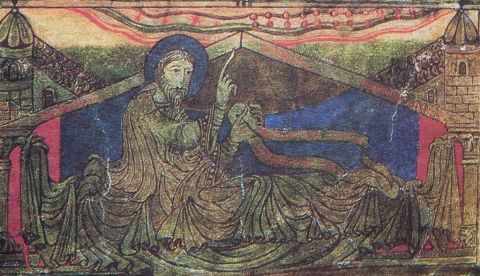 Santiago se aparece a Carlomagno, ‘Codex Calixtinus’. Xacopedia