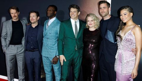 Leigh Whannell, Michael Dorman, Aldis Hodge, Jason Blum, Elisabeth Moss, Oliver Jackson-Cohen and Storm Reid durante la premier de 'The Invisible Man'. EFE/EPA/NINA PROMMER