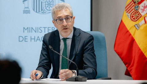 El ministro de Hacienda, Arcadi España, durante la reunión del Consejo de Política Fiscal y Financiera (CPFF). / © lamoncloa.gob.es. Ministerio de la Presidencia.