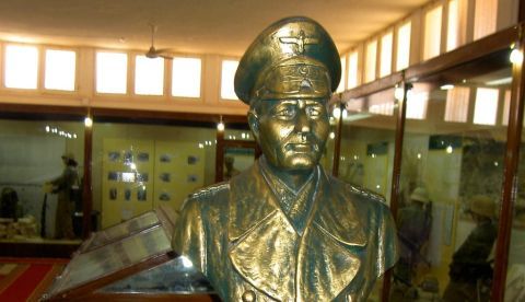 Busto de Rommel en el Museo de la batalla de El Alamein, Egipto. / Wikipedia