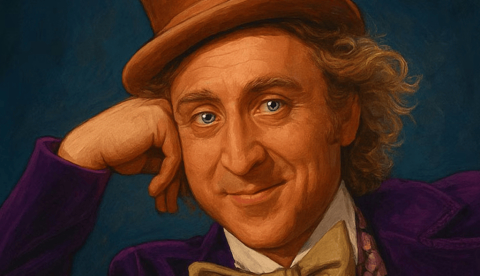 Ilustración generada por IA, a partir de un fotograma de la película Willy Wonka & the Chocolate Factory (1971). “Condescending Willy Wonka” ha sido uno de los memes más populares desde 2011. TELOS