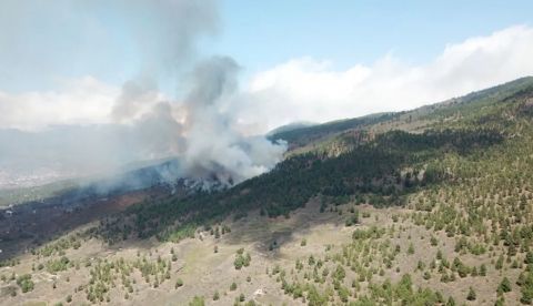 Primeros momentos de la erupción de La Palma. IGME-CSIC