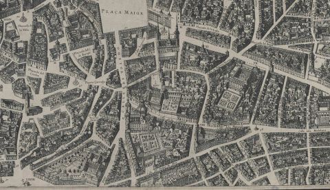 Hoja 13 de la Topographia de la Villa de Madrid Descripta por Don Pedro Texeira. BNE -Biblioteca Digital Hispánica