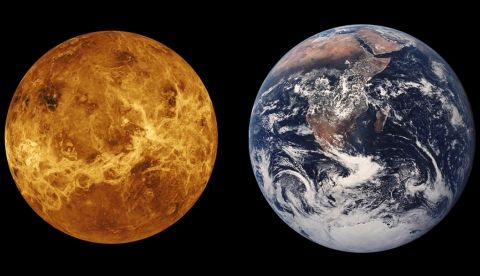 Comparación de Venus con la Tierra. / Wikipedia