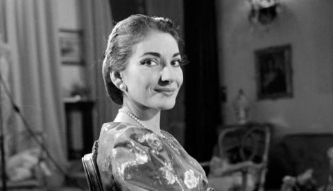 Foto de Maria Callas en el programa de televisión ‘Small World’. El programa, presentado por Edward R. Murrow, se emitió en 1958. CBS Television/Wikimedia Commons