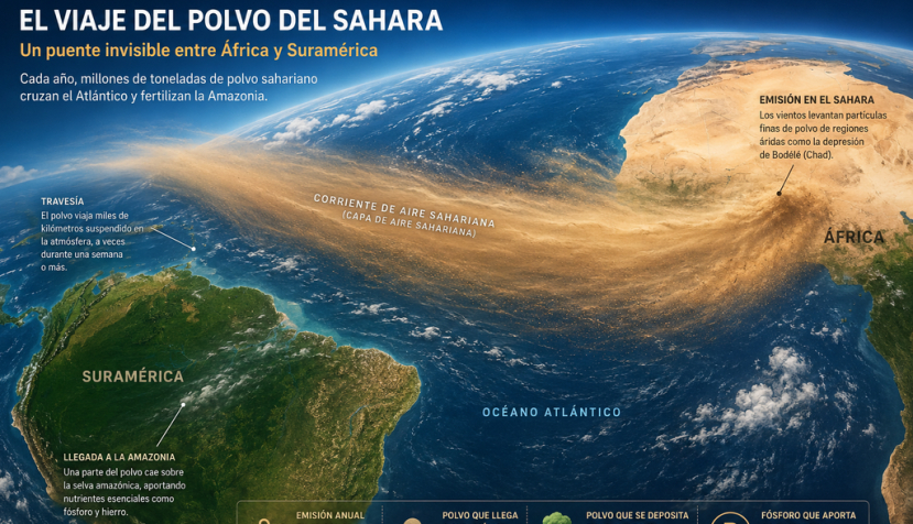 Cuando el Sáhara alimenta la Amazonia