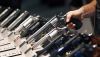 Smith &amp; Wesson handguns on display at the Shooting, Hunting and Outdoor Trade Show in Las Vegas, Jan. 19, 2016. AP Photo/John Locher