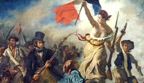 Una versión de ‘La libertad guiando al pueblo’, de Delacroix. Author provided