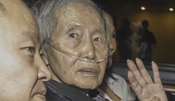 A frail but free Alberto Fujimori. Renato Pajuelo/AFP via Getty Images