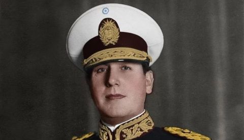 Retrato oficial durante el primer mandato de Juan Domingo Perón, en 1946. / Wikipedia.