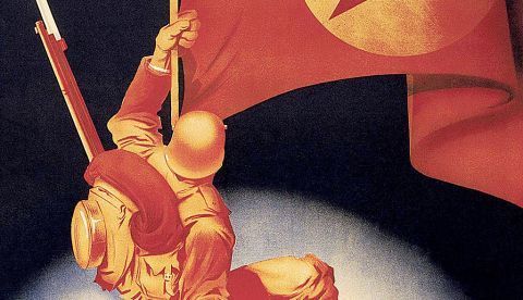 Cartel "Homenaje a las Brigadas Internacionales, 1930s." / Dominio público.