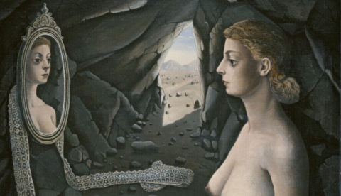 Imagen: Paul Delvaux. Mujer ante el espejo, 1936. Museo Nacional Thyssen-Bornemisza. (Detalle). Foundation Paul Delvaux, Koksijde, Belgium / VEGAP – SABAM - 2026